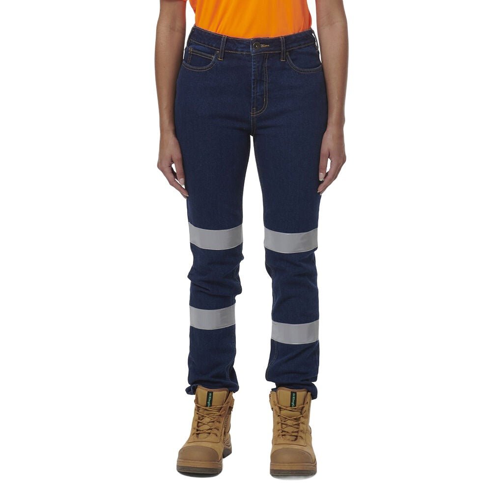 King Gee Women's Stretch Jean (K43019) - AJP Industrial Supplies - K43019 - Stonewash - 12 Curved