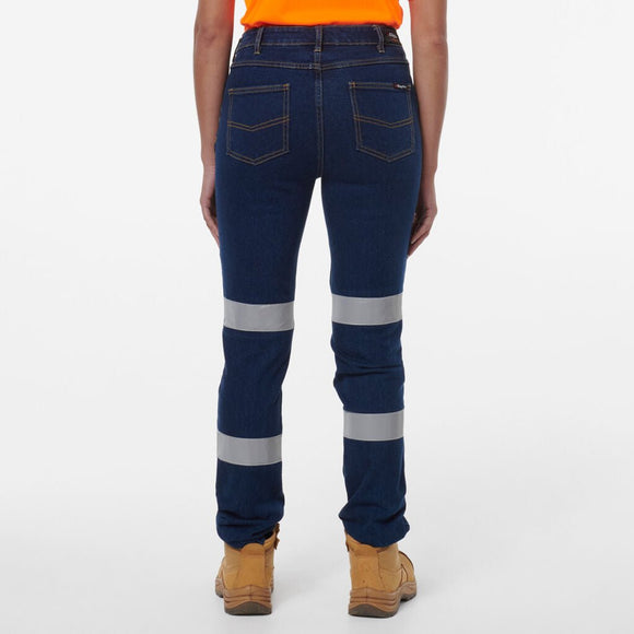 King Gee Women's Stretch Jean (K43019) - AJP Industrial Supplies - K43019 - Stonewash - 12 Curved