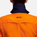 King Gee Women's Workcool 2 Hi - Vis Lightweight Work Shirt (K44543) - AJP Industrial Supplies - K44543 - Orange/Navy - 6