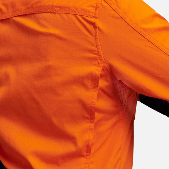 King Gee Women's Workcool 2 Hi - Vis Lightweight Work Shirt (K44543) - AJP Industrial Supplies - K44543 - Orange/Navy - 6