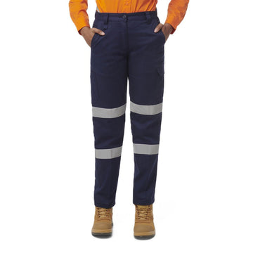 King Gee Women's Workcool Cargo Pant Taped (K43022) - AJP Industrial Supplies - K43022 - Navy - 10 - Curved