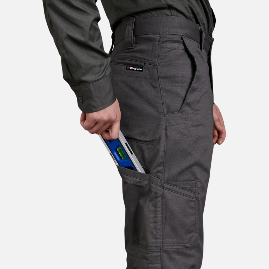 King Gee Workcool 2 Lightweight Ripstop Work Pants (K13820) - AJP Industrial Supplies - K13820 - Black - 72R