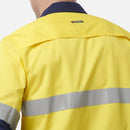 King Gee Workcool Vented Spliced Shirt Taped Long Sleeve (K54913) - AJP Industrial Supplies - K54913 - Orange/Navy - 2XS