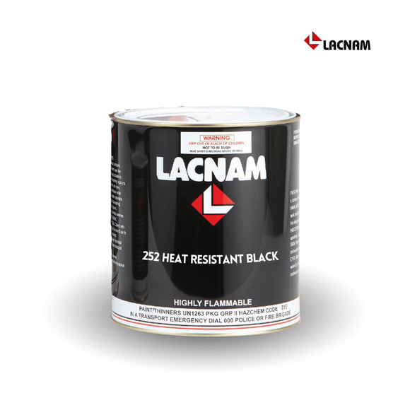 Lacnam 252 Heat Resistant Black 20L - Paint - AJP Industrial Supplies - 02 - 252LGBLK/20