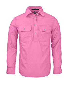Ladies Closed Front Shirt LS - Blush - AJP Industrial Supplies - ritemate - rm300cf - blush - 6