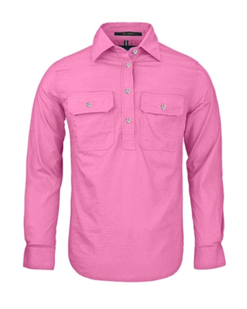 Ladies Closed Front Shirt LS - Blush - AJP Industrial Supplies - ritemate - rm300cf - blush - 6