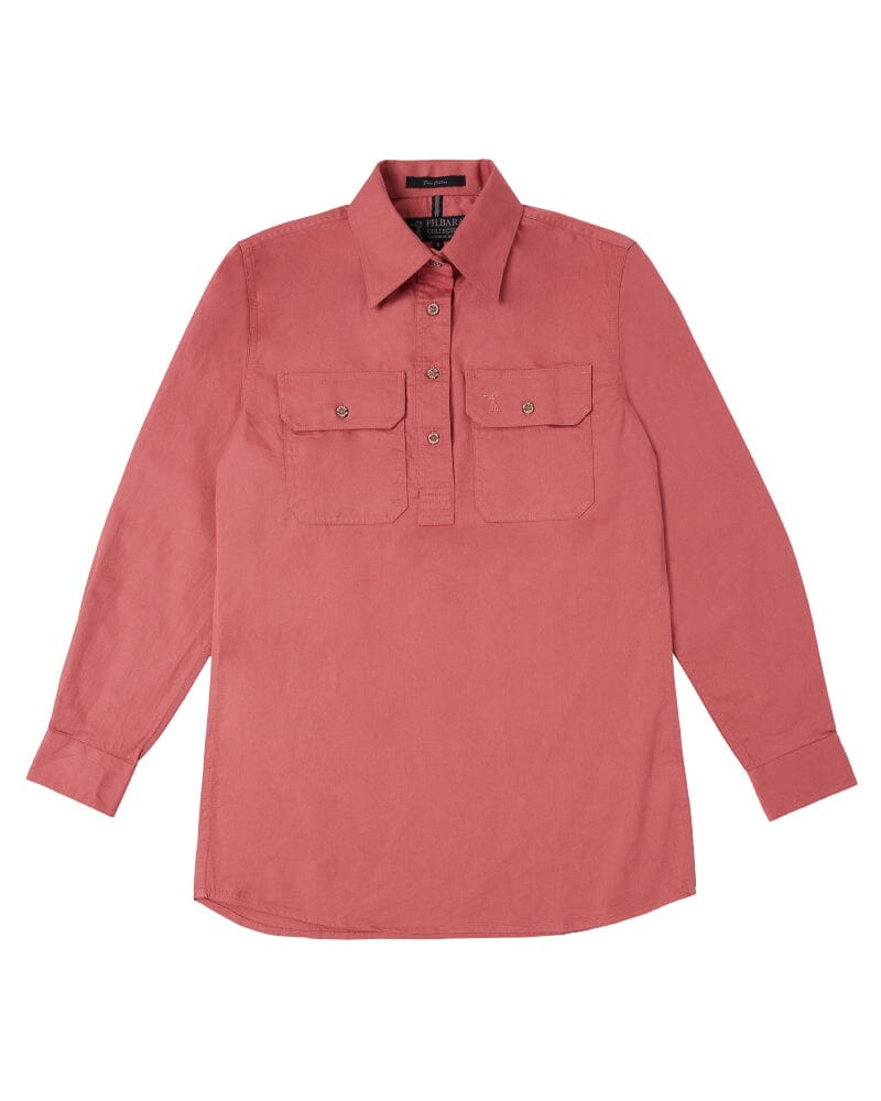 Ladies Closed Front Shirt LS - Canyon - AJP Industrial Supplies - ritemate - rm300cf - canyon - 6