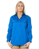 Ladies Closed Front Shirt LS - Cobalt Blue - AJP Industrial Supplies - Ritemate - RM300CF - Cobalt - Blue - 6