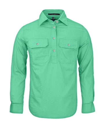 Ladies Closed Front Shirt LS - Mint - AJP Industrial Supplies - ritemate - rm300cf - mint - 6
