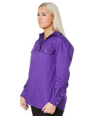 Ladies Closed Front Shirt LS - Purple - AJP Industrial Supplies - Ritemate - RM300CF - Purple - 6