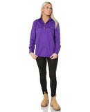 Ladies Closed Front Shirt LS - Purple - AJP Industrial Supplies - Ritemate - RM300CF - Purple - 6