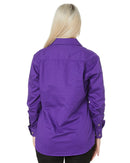 Ladies Closed Front Shirt LS - Purple - AJP Industrial Supplies - Ritemate - RM300CF - Purple - 6