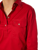 Ladies Closed Front Shirt LS - Red - AJP Industrial Supplies - ritemate - rm300cf - red - 6