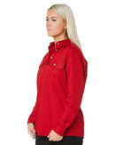 Ladies Closed Front Shirt LS - Red - AJP Industrial Supplies - ritemate - rm300cf - red - 6