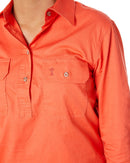 Ladies Closed Front Shirt LS - Watermelon - AJP Industrial Supplies - ritemate - rm300cf - watermelon - 6