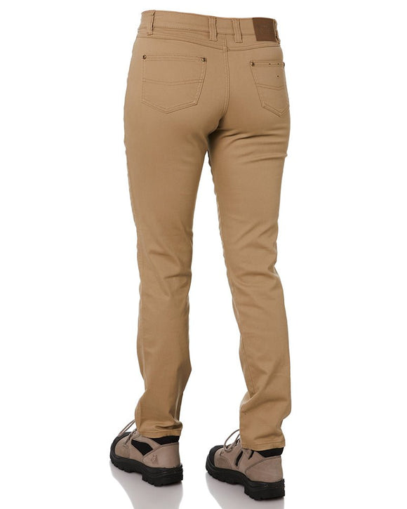 Ladies Cotton Stretch Jeans - Wheat - AJP Industrial Supplies - ritemate - rmpc015 - w - 6