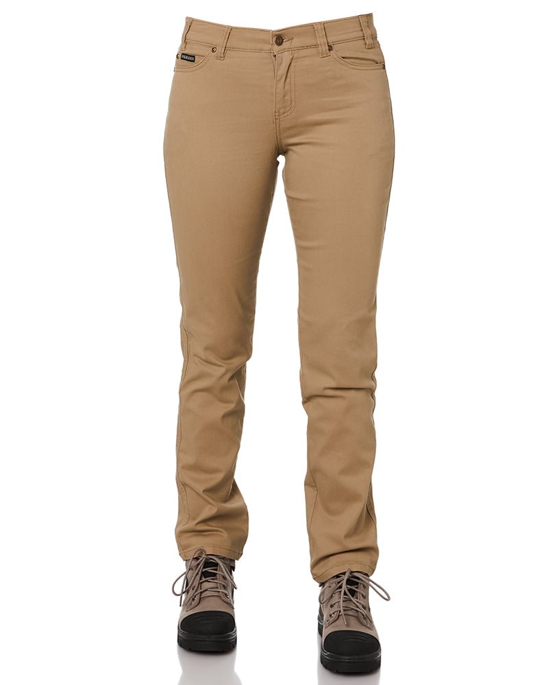 Ladies Cotton Stretch Jeans - Wheat - AJP Industrial Supplies - ritemate - rmpc015 - w - 6