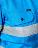 Ladies Hi Vis Lightweight LS Shirt - Blue/Navy - AJP Industrial Supplies - ritemate - rm208v2r - bn - 8