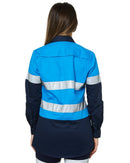 Ladies Hi Vis Lightweight LS Shirt - Blue/Navy - AJP Industrial Supplies - ritemate - rm208v2r - bn - 8