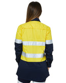 Ladies Hi Vis Lightweight LS Shirt - Yellow/Navy - AJP Industrial Supplies - ritemate - rm208v2r - yn - 6