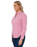 Ladies LS Check Shirt - Pink/White - AJP Industrial Supplies - *ritemate - rmpc003 - pw - 6