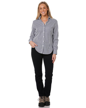 Ladies LS Shirt - Navy/White - AJP Industrial Supplies - ritemate - rmpc013 - nw - 6