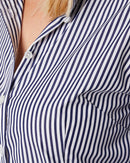 Ladies LS Shirt - Navy/White - AJP Industrial Supplies - ritemate - rmpc013 - nw - 6