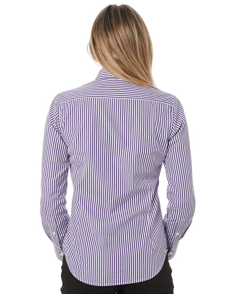 Ladies LS Shirt - Purple/White - AJP Industrial Supplies - ritemate - rmpc013 - puw - 6