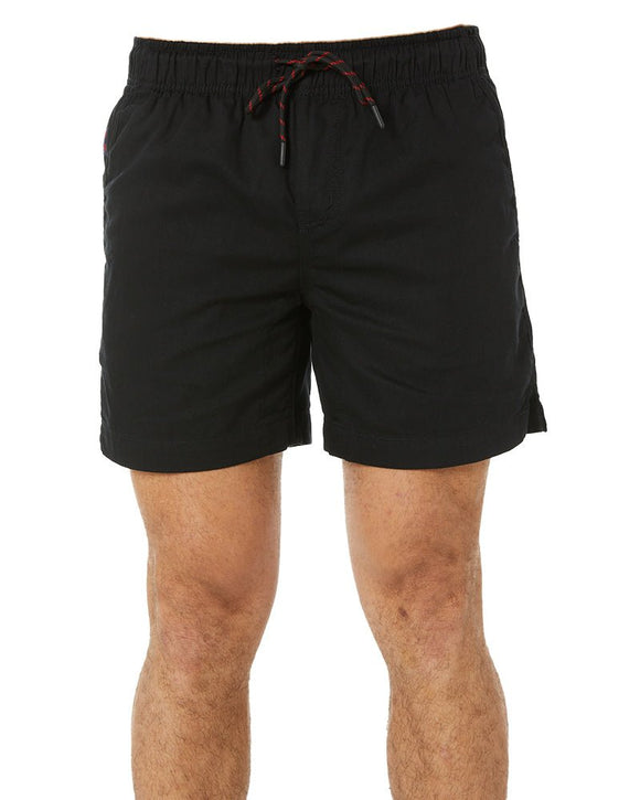Light Weight Elastic Waist Utility Short - Black - AJP Industrial Supplies - ritemate - rm1010 - blk - xs