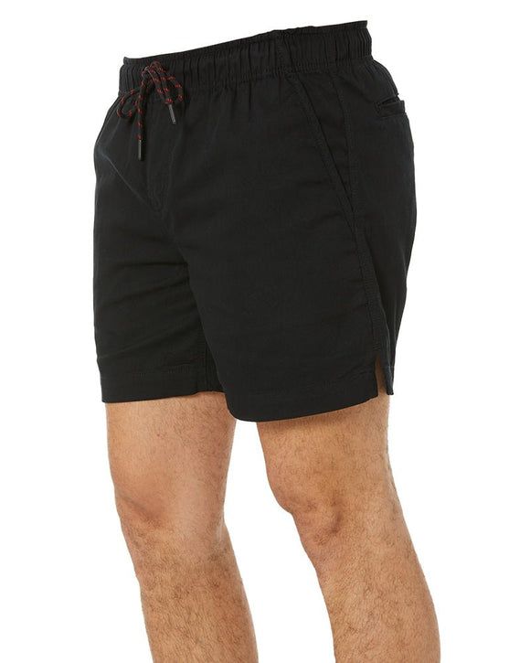 Light Weight Elastic Waist Utility Short - Black - AJP Industrial Supplies - ritemate - rm1010 - blk - xs