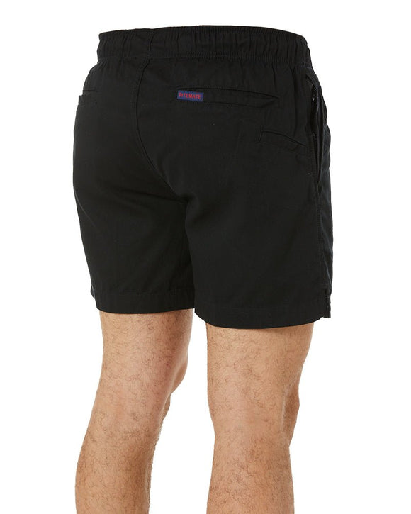 Light Weight Elastic Waist Utility Short - Black - AJP Industrial Supplies - ritemate - rm1010 - blk - xs