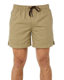 Light Weight Elastic Waist Utility Short - Khaki - AJP Industrial Supplies - ritemate - rm1010 - kha - xs