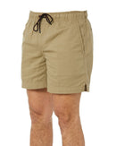 Light Weight Elastic Waist Utility Short - Khaki - AJP Industrial Supplies - ritemate - rm1010 - kha - xs