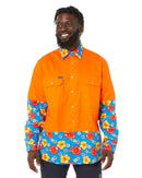Light Weight Open Front LS Vented Two Tone Shirt - Orange/Hibiscus - AJP Industrial Supplies - *ritemate - rmru02 - oh - 3xs