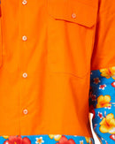Light Weight Open Front LS Vented Two Tone Shirt - Orange/Hibiscus - AJP Industrial Supplies - *ritemate - rmru02 - oh - 3xs