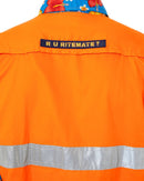 Light Weight Open Front LS Vented Two Tone Taped Shirt - Orange/Hibiscus - AJP Industrial Supplies - *ritemate - rmru02r - oh - 3xs