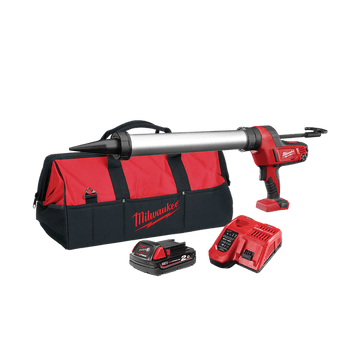 Milwaukee M18 Cordless 600ml Sausage Style Caulk Gun Kit - AJP Industrial Supplies - 18C - C18PCG600A - 201B