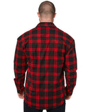Open Front Flannelette Shirt - Black/Red - AJP Industrial Supplies - ritemate - rm123sof - blk - red - xs