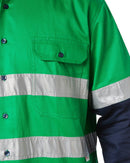 Open Front LS Shirt With Tape - Emerald/Navy - AJP Industrial Supplies - ritemate - rm1050r - en - xxs