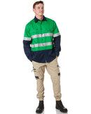 Open Front LS Shirt With Tape - Emerald/Navy - AJP Industrial Supplies - ritemate - rm1050r - en - xxs