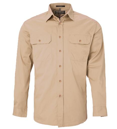 Pilbara RM500BT Mens Open Front L/s Shirt 2XS - XL - AJP Industrial Supplies - I22210S76133C39043