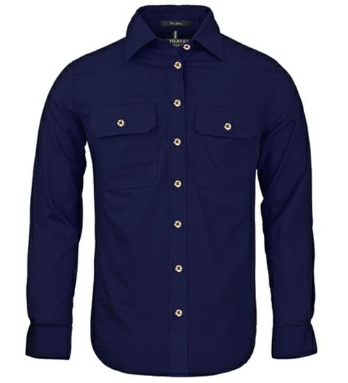 Pilbara RM600BT Women's Open Front L/S Shirt 18 - 24 - AJP Industrial Supplies - I25635S73420C35138
