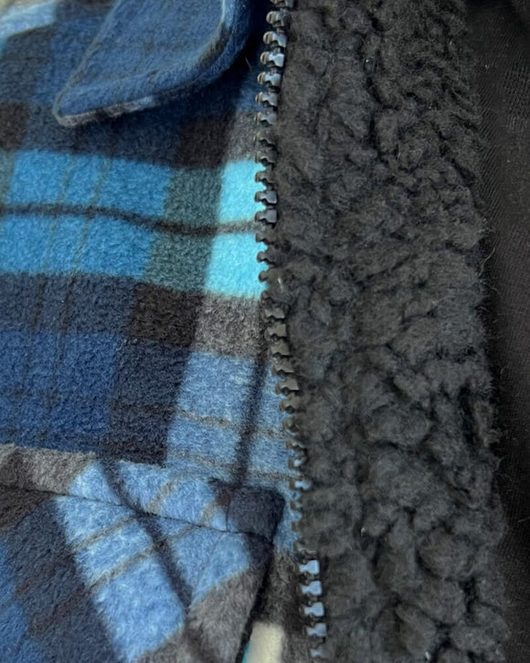 Polar Fleece Sherpa Lined Jacket - Blue/Navy/Black/White - AJP Industrial Supplies - ritemate - rmpc056 - bnbw - s