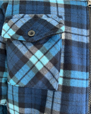 Polar Fleece Sherpa Lined Jacket - Blue/Navy/Black/White - AJP Industrial Supplies - ritemate - rmpc056 - bnbw - s