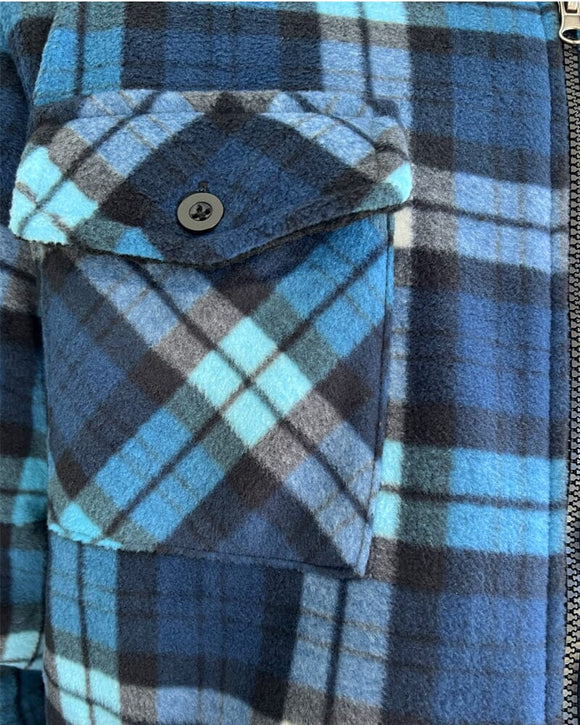 Polar Fleece Sherpa Lined Jacket - Blue/Navy/Black/White - AJP Industrial Supplies - ritemate - rmpc056 - bnbw - s