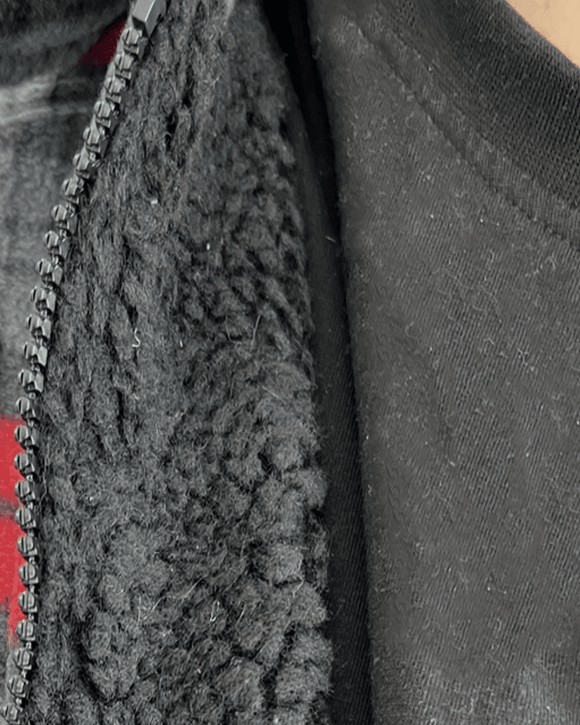 Polar Fleece Sherpa Lined Jacket - Red/Grey/Black/White - AJP Industrial Supplies - ritemate - rmpc056 - rgbw - s