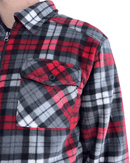 Polar Fleece Sherpa Lined Jacket - Red/Grey/Black/White - AJP Industrial Supplies - ritemate - rmpc056 - rgbw - s