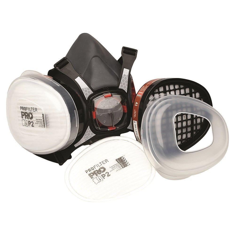 PRO CHOICE Tradies Kit Half Mask + A1P2 Cartridges Blister Pack - AJP Industrial Supplies - HMA1P2