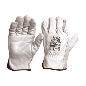 RIGGAMATE COW GRAIN NATURAL LEATHER GLOVES - CGL41N - AJP Industrial Supplies - CGL41NS