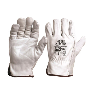 RIGGAMATE COW GRAIN NATURAL LEATHER GLOVES - CGL41N - AJP Industrial Supplies - CGL41NS